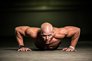 a man exercising