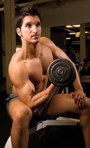 a man lifting weights