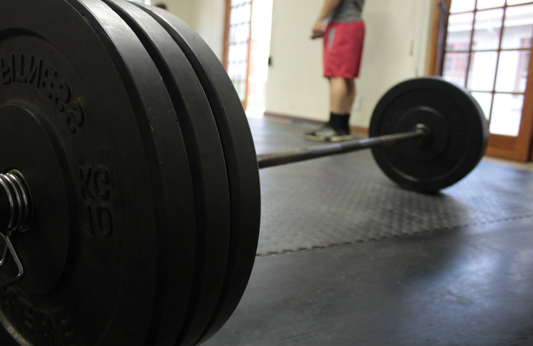 weight on gym floor